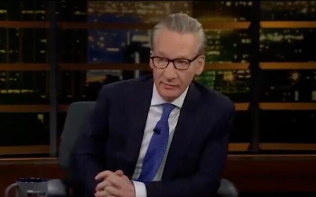 Maher hosts HBO's 'Real Time' on September 20, 2024. (Video screen capture; used in accordance with Clause 27a of the Copyright Law)